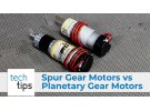 הודעה סרטון המראה הבדלים בין מנוע עם תיבת Spur Gear ל-Planetary Gear