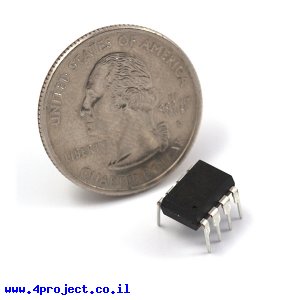 בקר AVR ATtiny85 8Pin 20MHz 8KByte 4A/D