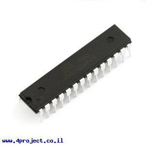 בקר AVR ATMega328 28Pin 20MHz 32KByte 6A/D