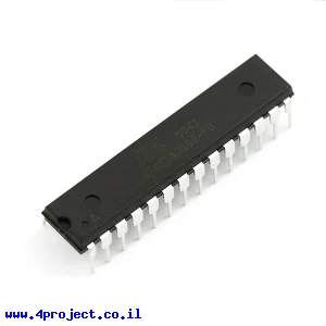 בקר AVR ATMega328 28Pin 20MHz 32KByte 6A/D