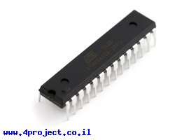 תמונה של מוצר בקר AVR ATMega168 28Pin 20MHz 16KByte 6A/D
