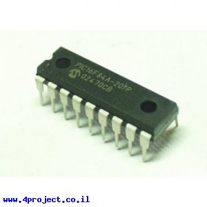 בקר PIC 16F84A 18Pin 10MHz 1KByte