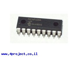 תמונה של מוצר בקר PIC 16F628A 18Pin 20MHz 2KByte