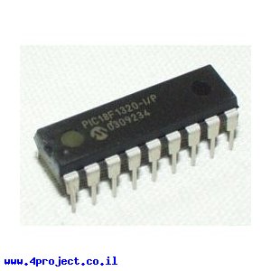 בקר PIC 18F1320 18Pin 40MHz 8KByte 7A/D