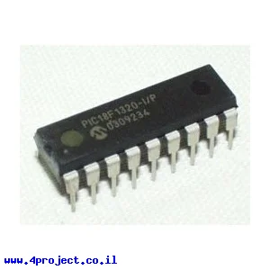 בקר PIC 18F1320 18Pin 40MHz 8KByte 7A/D