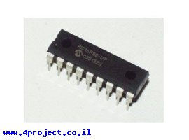 תמונה של מוצר בקר PIC 16F88 18Pin 20MHz 7KByte 7A/D