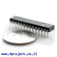 בקר PIC 18F2520 28Pin 40MHz 32KByte 10A/D