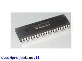 תמונה של מוצר בקר PIC 16F877A 40Pin 20MHz 14KByte 8A/D