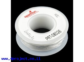 תמונה של מוצר חוט קשיח חד גידי - AWG22 - לבן - 7.5 מטר