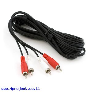 כבל אודיו/וידאו - 2RCA ל-2RCA באורך 3.6 מטר