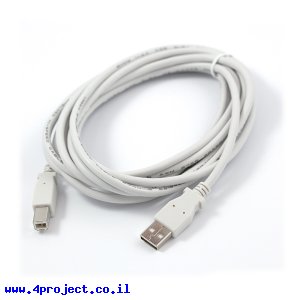 כבל USB סטנדרטי A ל-B באורך 3 מטר