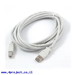 כבל USB סטנדרטי A ל-B באורך 3 מטר