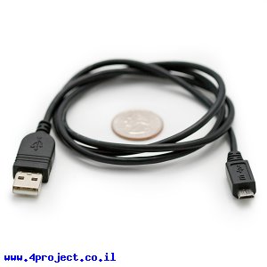 כבל USB A ל-microB באורך 75 ס"מ