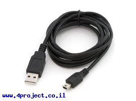 תמונה של מוצר כבל USB A ל-miniB באורך 1.8 מטר