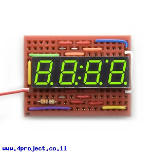 7Segment ירוק, 4 ספרות, 10 מ"מ