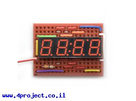תמונה של מוצר 7Segment אדום, 4 ספרות, 10 מ"מ
