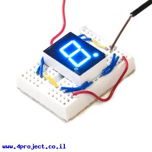 7Segment כחול, 15 מ"מ