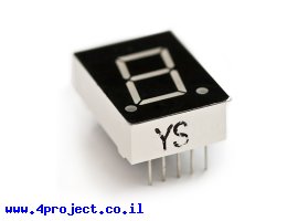 תמונה של מוצר 7Segment אדום, 15 מ"מ, אנודה משותפת
