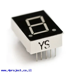 7Segment אדום, 15 מ"מ, אנודה משותפת