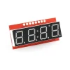 7Segment צהוב, 4 ספרות, 10 מ"מ, ממשק טורי - גרסה קודמת