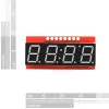 7Segment צהוב, 4 ספרות, 10 מ"מ, ממשק טורי - גרסה קודמת