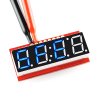 7Segment כחול, 4 ספרות, 10 מ"מ, ממשק טורי - גרסה קודמת