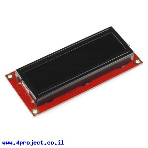 LCD טקסט 16x2, חום על שחור, 3.3V