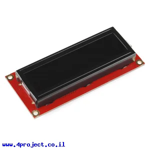 LCD טקסט 16x2, חום על שחור, 3.3V