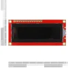LCD טקסט 16x2, אדום על שחור, 5V