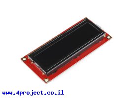 תמונה של מוצר LCD טקסט 16x2, אדום על שחור, 5V