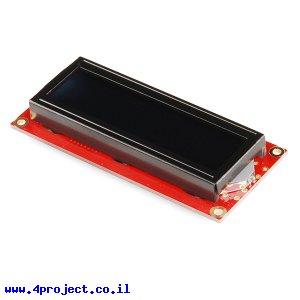 LCD טקסט 16x2, לבן על שחור, 3.3V