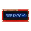 LCD טקסט 16x2, לבן על שחור, 3.3V