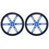 גלגל 80x10 מ"מ כחול לציר D בקוטר 3 מ"מ - ערכה של 2