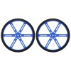 גלגל 90x10 מ"מ כחול לציר D בקוטר 3 מ"מ - ערכה של 2