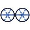 גלגל 90x10 מ"מ כחול לציר D בקוטר 3 מ"מ - ערכה של 2