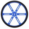 גלגל 90x10 מ"מ כחול לציר D בקוטר 3 מ"מ - ערכה של 2