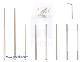 תמונה של מוצר ציר מנוע/גלגלים 3 מ"מ Tamiya 70105 - ערכה של 8 צירים שונים