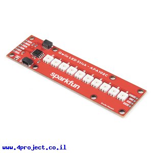 פס לדים עם 10 יחידות של APA102C - חיבור Qwiic