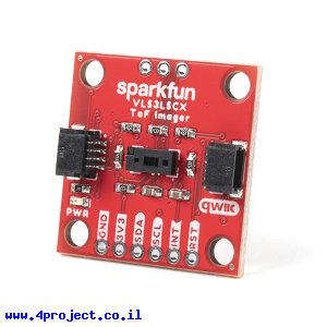 חיישן מרחק VL53L5CX עם 64 איזורים - חיבור ל-Qwiic