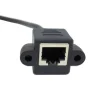 כבל Ethernet RJ45 (CAT 5E) זכר/נקבה להתקנה על פנל - 30 ס"מ