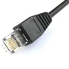 כבל Ethernet RJ45 (CAT 5E) זכר/נקבה להתקנה על פנל - 30 ס"מ