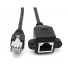 כבל Ethernet RJ45 (CAT 5E) זכר/נקבה להתקנה על פנל - 30 ס"מ
