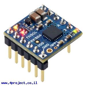 בקר מנוע DC למנוע אחד עד 2.2A - דגם Motoron M1T256 (תקשורת I2C) - מולחם