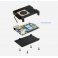 מארז לכרטיסי Raspberry PI 5 - אלומיניום עם מאוורר מבוקר טמפרטורה
