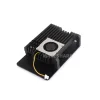 מארז לכרטיסי Raspberry PI 5 - אלומיניום עם מאוורר מבוקר טמפרטורה