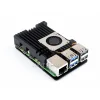 מארז לכרטיסי Raspberry PI 5 - אלומיניום עם מאוורר מבוקר טמפרטורה