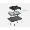 מארז לכרטיסי Raspberry PI 5 - אלומיניום עם שני מאווררים
