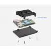 מארז לכרטיסי Raspberry PI 5 - אלומיניום עם שני מאווררים