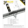 גלגל שיניים לשרשרת 8mm, לציר 12 מ"מ בצורת REX, פלדה - 14 שיניים