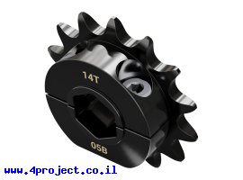 תמונה של מוצר גלגל שיניים לשרשרת 8mm, לציר 12 מ"מ בצורת REX, פלדה - 14 שיניים